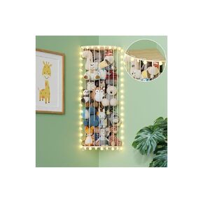 Stuffed Animal Storage, Stuffed Animal Hammock Corner for Bedroom Furniture, Large Capacity Stuff Animal Organizer, Stuffed Animal Holder, Stuffed Toy Holder, Height Adjustable