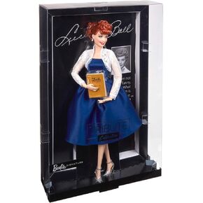 مجموعة Barbie Tribute Collection Lucille Ball Doll ، وهي ترتدي سترة زرقاء ودانتيل ، مع حامل دمية وشهادة أصالة ، هدية لهواة الجمع ، الأبيض