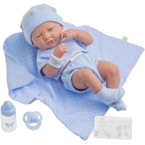 JC Toys 18541 LA Newborn Boutique 14 بوصة دمية ، 9 قطع ، فتاة حقيقية باللون الوردي