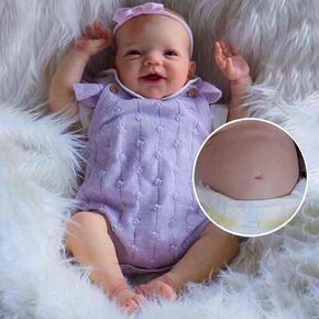 Zero Pam Reborn Baby Baby Dolls Silicone كامل الجسم ، دمية طفل واقعية ، 18 في دمية الطفل السيليكون الكاملة ، طفلة صحيحة تشريحيًا ، دمى الطفل الحقيقية ، دمية الطفل الحقيقية التي تبدو حقيقية