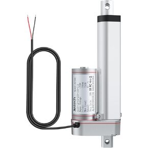 Justech 100 مم 4 بوصة محرك المحرك الخطي عالي التحمل 750N DC 12V للسيارات السيارات RV فتاحة الأبواب الكهربائية الصناعية والآلات الزراعية النظيفة والمركبات والسفن والبضائع والنافذة الطبية