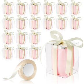 20 Pack 15 OZ Stemless Wine Glass Gift Boxes Favor Boxes With Clear Window Glassware Display Box Glass Favor Bags for Gifting Can Hold 15oz Glass For Bachelorette Party Wedding (Glass Not Included)