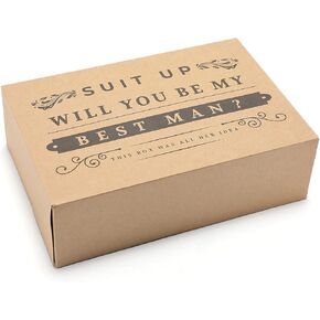 Pop Fizz Designs Best Man Box Gift Set | هل ستكون عريستي؟ | أسلوب كرافت (حزمة واحدة)