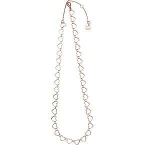 Pura Vida 14" Rose Gold or Silver Plated Heart Charm Choker Necklace - Adjustable Chain, Brass Base - 3" Extender