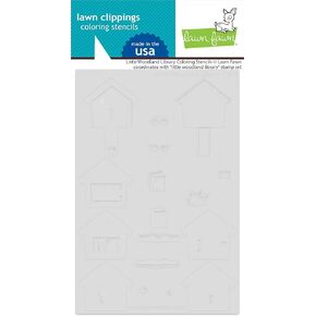 Lawn Fawn LF3560 Little Woodland Library Coloring Stencils Stencils