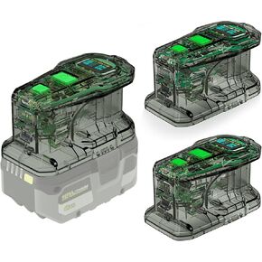 SYMIK 100W Charger & 145W Power Source for Ryobi 18V Batteries, Advanced Two-Way Charger & Portable Power Source w/OLED Screen for Ryobi 18 Volt Lithium-Ion, 2 USB-C & 1 USB-A Port, LED Task Light