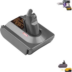 Adapter Convert for DeWalt 20V 60V Battery Compatible with Dyson Vacuums (Convert for DeWalt 20V to V7 V8 Battery)