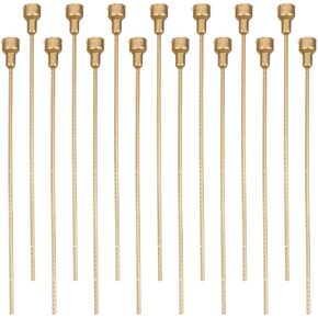 Milisten Plastic Floral Stem, 15pcs Artificial Flower Rod Crochet Flower Stems Plant Wire Green Florist Wires Water Tube for DIY Crafts Wreath 7inch