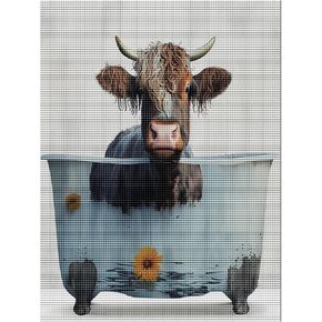 مجموعة طلاء Diamond TREFF مجموعة Highland Cow5D المبتدئين الفنون المبتد
