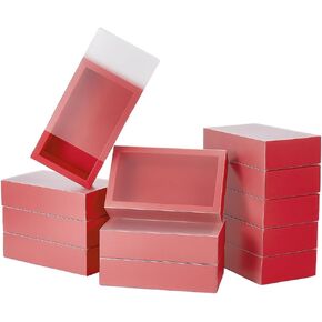 Benecreat 12 Pack Red Redistrangle Drigher Kraft Joxes ، 17.2x10.2x4.2cm/6.77x4.02 × 1