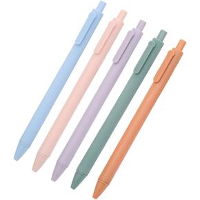 20 PCS أقلام نقطة ملونة - كتابة سلسة ، قابلة للسحب ، اليومية - حبر الجل الأسود - اللوازم المكتبية اللطيفة ب ب