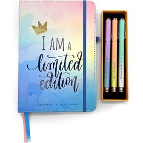 Mesmos الأنيقة Designer Pen & Vegan Leather Journal Bundle ، هدايا ملهمة للنساء ، ونقلت التحفيزية ، الحبر الألماني على ورقة سلسة 100GSM - مثالية للإبداع والإلهام