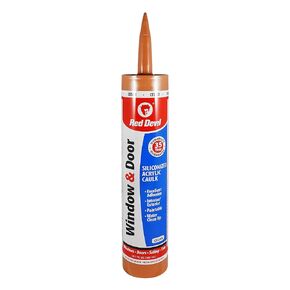 Red Devil 084630 Window & Door Siliconized Acrylic Caulk, 10.1 oz, Cedar, 10 Ounce