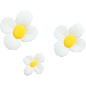 30 Pcs Daisy Resin Flatbacks Flower Flat Back Cabochons Slime Charms Flatback Button for DIY Hair Clip Headband Scrapbooking Embelishments