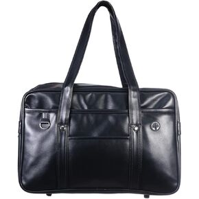 Japanese Style Handle Bag PU Computer Bag for Men Women Waterproof Commuter Briefcase