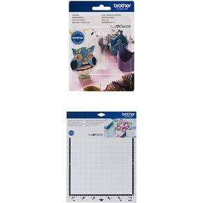 Brother CADXBLD1 Auto Blade, Steel and CADXMATSTD12 Standard Tack Adhesive Mat 12 x 12 Inches, White