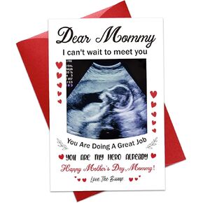 بطاقة عيد الأم الأولى لأمي من Bump Happy 1st Mothers Day Photo Photo Card مع بطاقة هدايا الحمل الأولى للأمهات لأول مرة أمي الجديدة تتوقع أمي الأم أن تكون