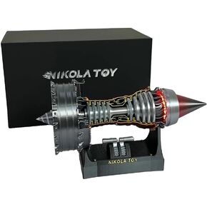 صندوق الهدايا المحدودة TR900 Turbofan Engine Model ، 1:20 Scale Turbojet Aircraft Engine ، لعبة تعليم العلوم الميكانيكية المطبوعة ثلاثية الأبعاد لعشاق الطيران (مجموعة الهدايا)