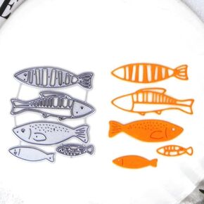 Animal Fish Die Cuts for Card Making, Metal Cutting Dies for Card Making Embossing Paper Die Cuts Scrapbook Machine Stencils Storage Pockets Supplies Die-Cutting and Embossing Accessories
