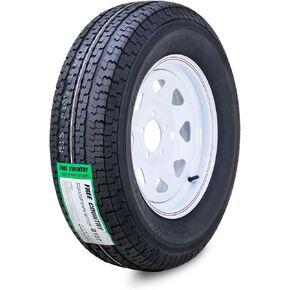 Free Country Trailer Tire Wheel Assembly ST175/80R13 8-Ply D 97M 5 Lug on 4.5" PCD White Spoke Wheel