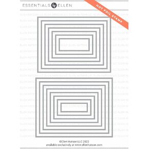 ألواح رقائق Hot Rectangles الأساسية A2 ، مجموعة من 15 من الأساسيات من Ellen Hot Foil Stamps ، تنسق بشكل مثالي مع أساسيات Ellen Nesting A2 Rectangle Die و Stitching Stitchs