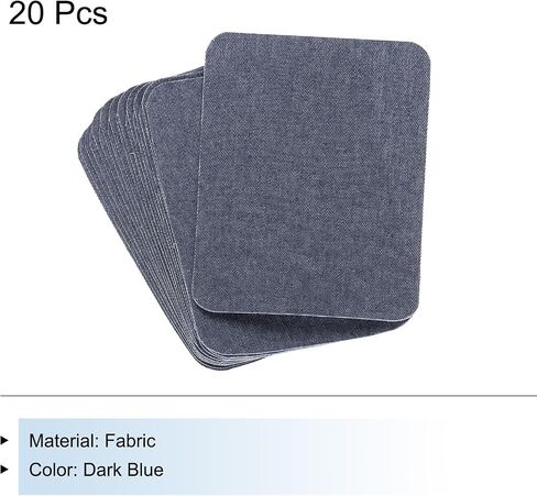 uxcell 20 Cream Fabric Iron-On Patches, 4.1" x 3.0", Rectangular, Plain, Patches, Fabric Patch in Saudi Arabia