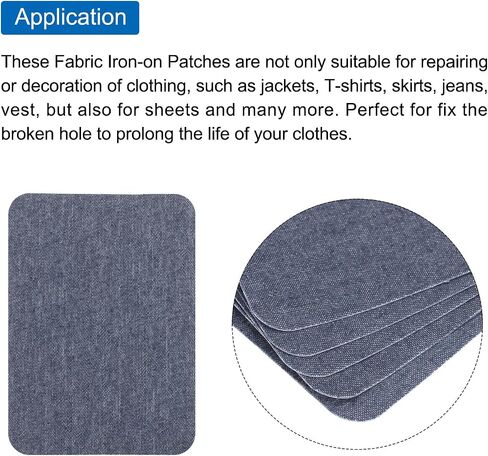 uxcell 20 Cream Fabric Iron-On Patches, 4.1" x 3.0", Rectangular, Plain, Patches, Fabric Patch in Saudi Arabia