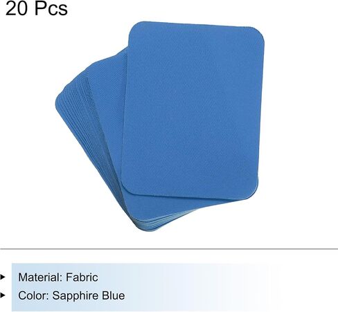 uxcell 20 Cream Fabric Iron-On Patches, 4.1" x 3.0", Rectangular, Plain, Patches, Fabric Patch in Saudi Arabia