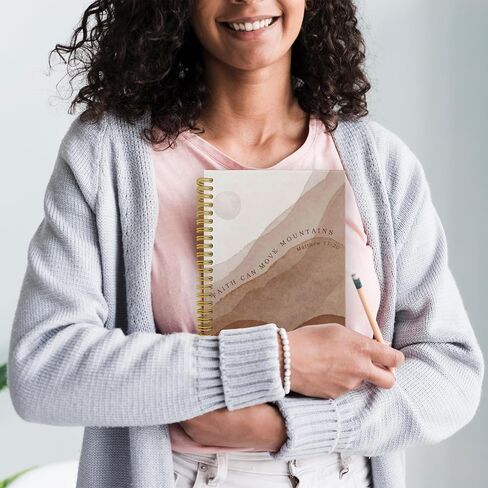 مجلة Boho Christian Notebook ، ماثيو 17:20 Can Faith يمكن أن تحرك الجبال المجلة للكتاب المقدس للنساء ، مجلة الصلاة ، دفاتر الكتاب المقدس لأخذ ملاحظات ، دفتر حلزوني 5.5x8.3 مع 164 صفحة in Saudi Arabia