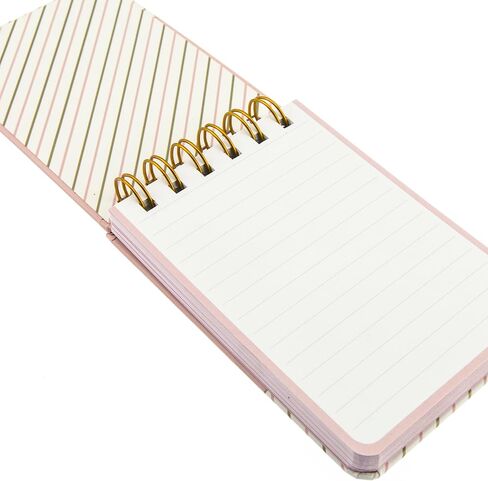 Graphique Black Stripes Petite Journal - Pocket Journal مع 200 صفحة داخلية مخصصة ، غطاء بالأبيض والأسود مع رقائق ذهبية مزينة "لفعل" رسالة "ورواية دوامة ، 3.5" × 5.5 " in Saudi Arabia