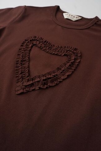 Ipuang Girls Heart-shaped Short Sleeve T-Shirt in Kuwait