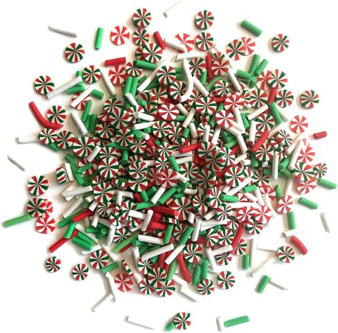 Buttons Galore Sprinkletz Polymer Clay Pieces for DIY Slime Add Ins Craft Embellishments 36 Grams 1500 Pieces - Christmas (Merry & Bright) in Saudi Arabia