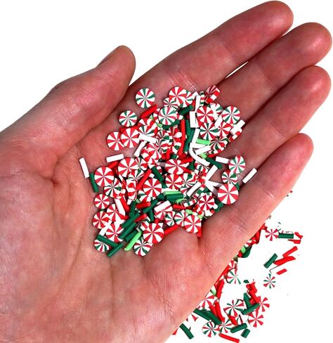Buttons Galore Sprinkletz Polymer Clay Pieces for DIY Slime Add Ins Craft Embellishments 36 Grams 1500 Pieces - Christmas (Merry & Bright) in Saudi Arabia