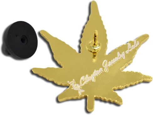 Marijuana Weed Leaf Glitter Enamel Lapel Pin in Saudi Arabia