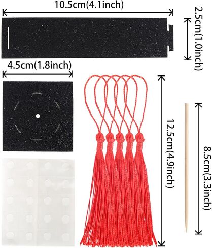 Rsstarxi 24 Pack 2025 Graduation Cap Cupcake Toppers with Red Tassel Class of 2025 Congrats Grad Cap Cupcake Picks Grad Caps Decorations for 2025 Graduation Party Cake Decorations Red in Kuwait