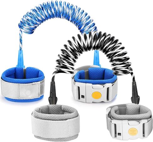 Accmor Anti Lost Wrist Link with Induction Lock, 2 Packs Upgraded Toddler Leash, Reflective Kids Wrist Leash for Baby Boys Girls, Child Walking Wristband Leash with Magnetic Unlock Design for Outdoor in Kuwait