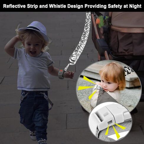 Accmor Anti Lost Wrist Link with Induction Lock, 2 Packs Upgraded Toddler Leash, Reflective Kids Wrist Leash for Baby Boys Girls, Child Walking Wristband Leash with Magnetic Unlock Design for Outdoor in Kuwait