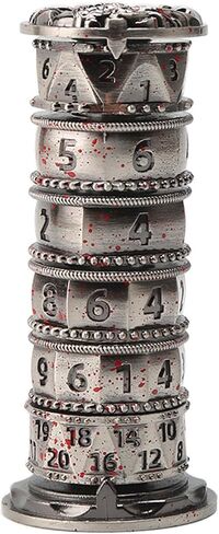 Pagoda Dice Spinner, 7 in 1 Metal Unique Roulette Dice for Sci-Fi, War, Crime Theme Tabletop Games in Saudi Arabia