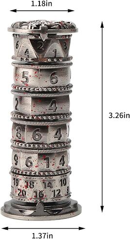 Pagoda Dice Spinner, 7 in 1 Metal Unique Roulette Dice for Sci-Fi, War, Crime Theme Tabletop Games in Saudi Arabia