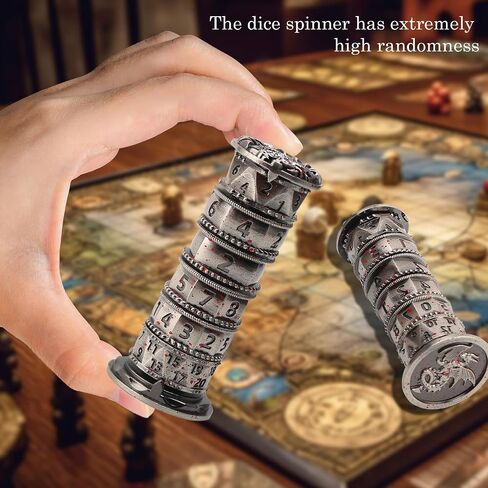 Pagoda Dice Spinner, 7 in 1 Metal Unique Roulette Dice for Sci-Fi, War, Crime Theme Tabletop Games in Saudi Arabia