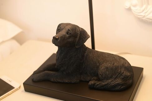 YANIC Desk Lamp with Black Dog Statue, Resin Lamp for Bedroom, 3 Way Dimmable Rotary Switch, Home Décor Accents for Living Room, Office, Dormitory, Reading Room (24061) in Saudi Arabia
