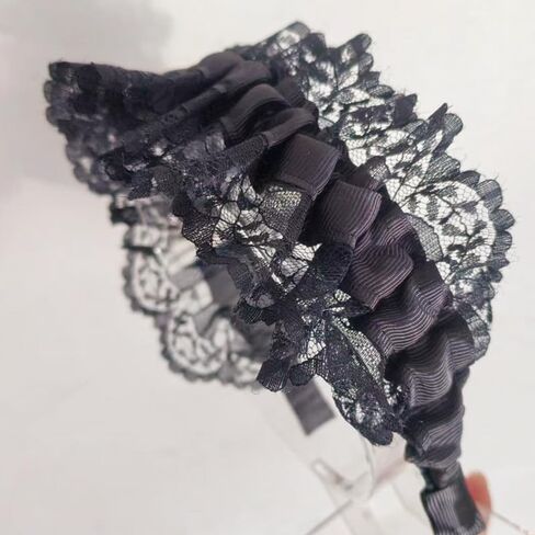 Furimuk Lolita White Lace Headband Headdress Gothic Vintage Cosplay Hair Accessories for Tea Party Princess in Kuwait