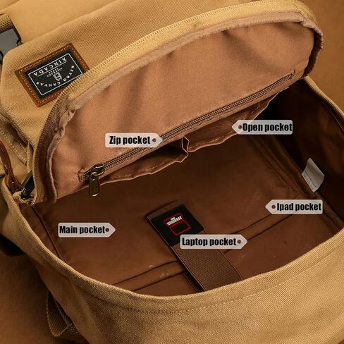 XINCADA 15.6 inch Canvas Laptop Backpack Waterproof Fashion Durable Travel backpacks Rucksack for Men&Women Backpack in Saudi Arabia