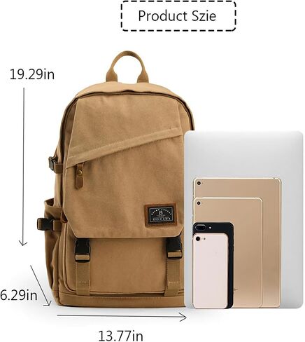 XINCADA 15.6 inch Canvas Laptop Backpack Waterproof Fashion Durable Travel backpacks Rucksack for Men&Women Backpack in Saudi Arabia