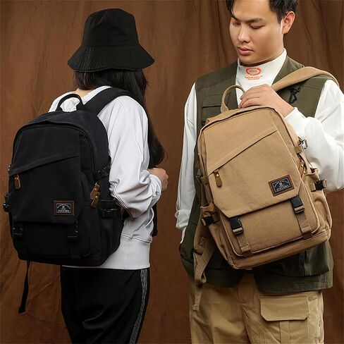 XINCADA 15.6 inch Canvas Laptop Backpack Waterproof Fashion Durable Travel backpacks Rucksack for Men&Women Backpack in Saudi Arabia