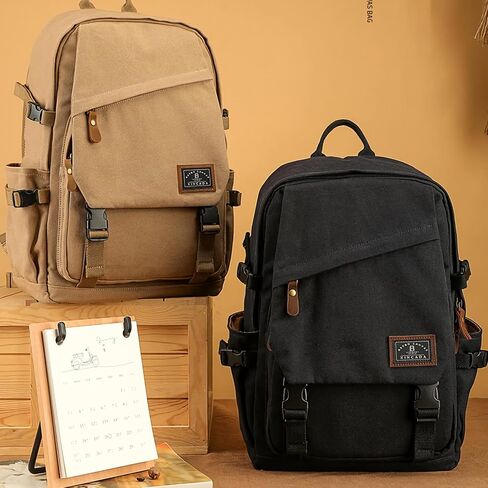 XINCADA 15.6 inch Canvas Laptop Backpack Waterproof Fashion Durable Travel backpacks Rucksack for Men&Women Backpack in Saudi Arabia