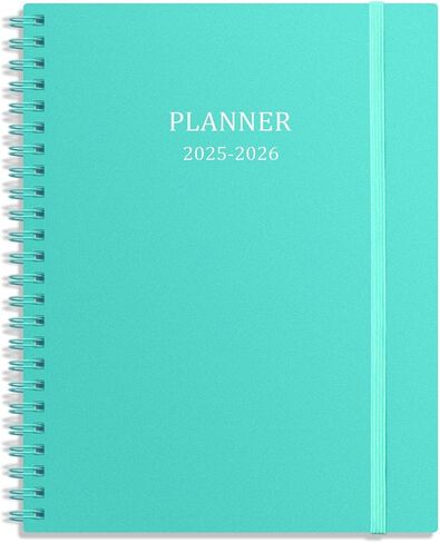 Cheericome Planner 2025-2026, Monthly Weekly Planner Runs January 2025 to June 2026, 2025-2026 Planner with PP Cover and Elastic Bond, 18 Monthly Planner, Teal Monthly Planner Calendar in Saudi Arabia