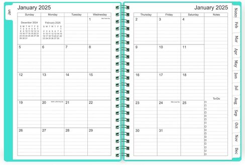 Cheericome Planner 2025-2026, Monthly Weekly Planner Runs January 2025 to June 2026, 2025-2026 Planner with PP Cover and Elastic Bond, 18 Monthly Planner, Teal Monthly Planner Calendar in Saudi Arabia