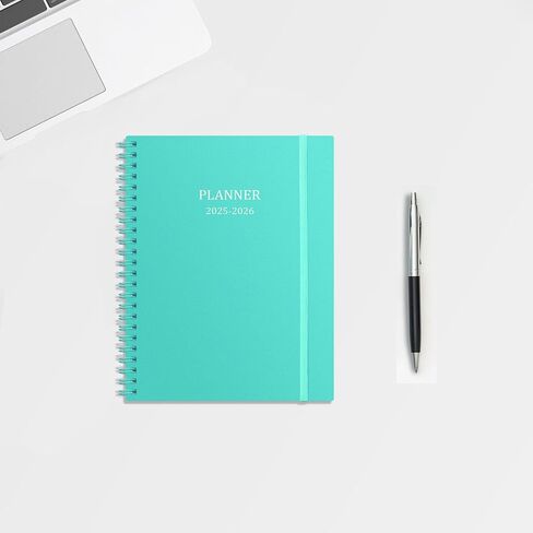 Cheericome Planner 2025-2026, Monthly Weekly Planner Runs January 2025 to June 2026, 2025-2026 Planner with PP Cover and Elastic Bond, 18 Monthly Planner, Teal Monthly Planner Calendar in Saudi Arabia