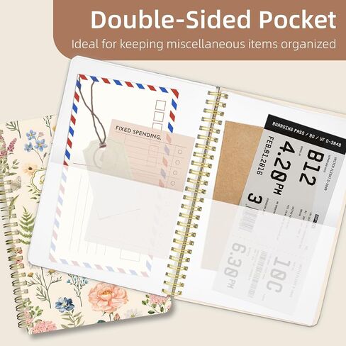 Undated Daily Planner - Spiral Notebook 80 Days One Day Per Page, Hourly Schedule, To-Do List, Notes, Everyday Planning Task, A5 Hardcover Journal Organizer Book Women Cute Aesthetic, Floral in Saudi Arabia